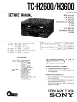 Sony TC-H3600 - Service Manual 